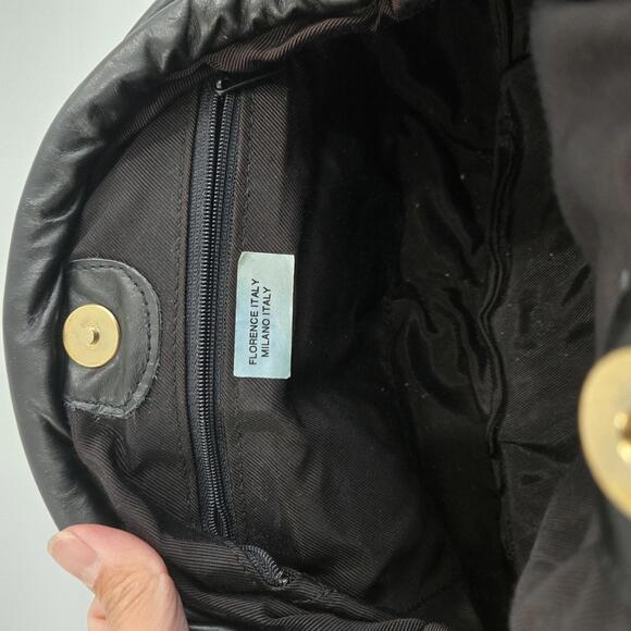 Vintage Leather Bag Statement Abstract Multi Color Shoulder Crossbody Purse - Picture 8 of 10